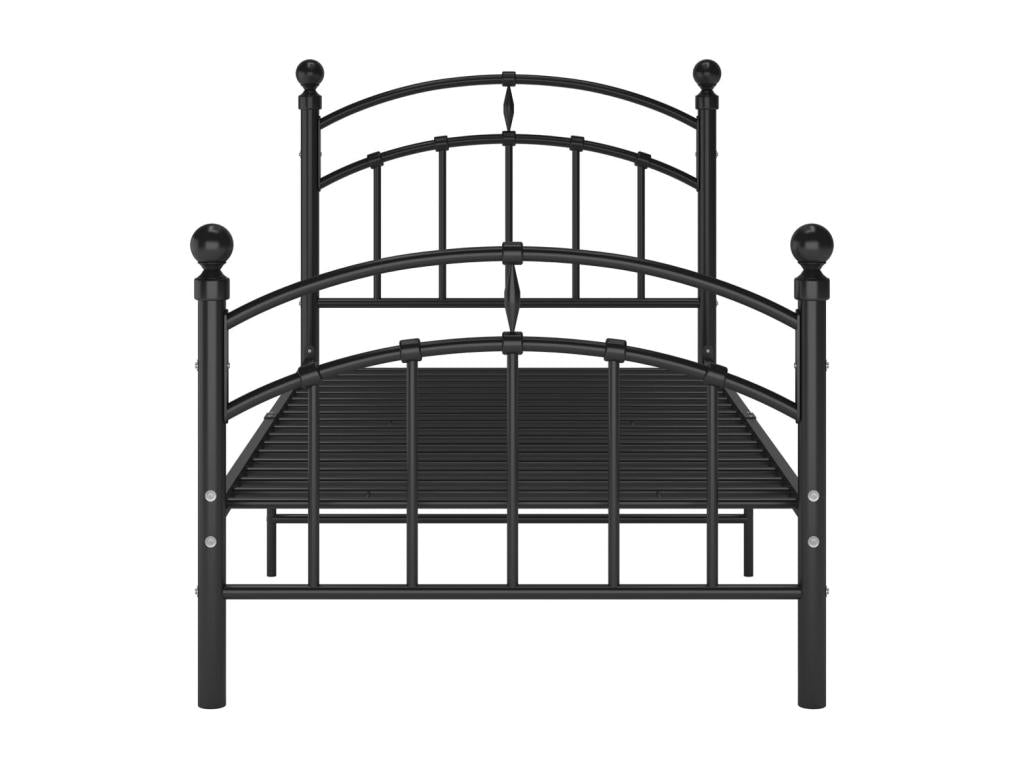 Black Metal Bed Frame, 100 x 200 cm