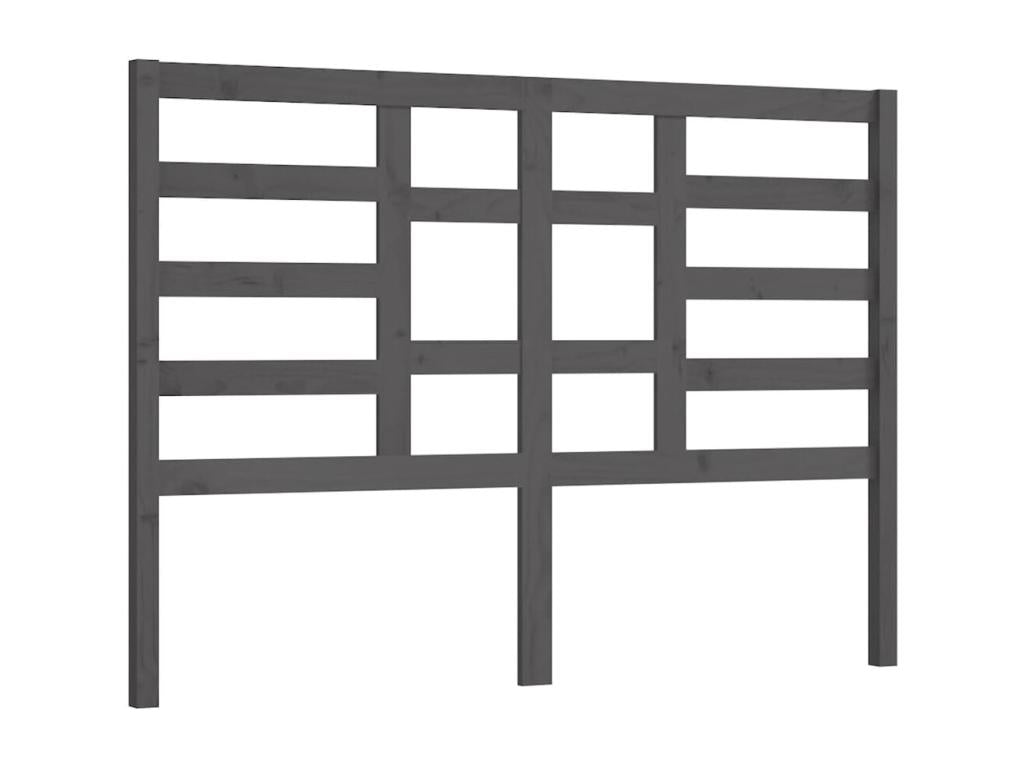 Gray Solid Wood Bed, 166 x 4 x 104 cm
