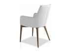 White Leather Accent Chair
