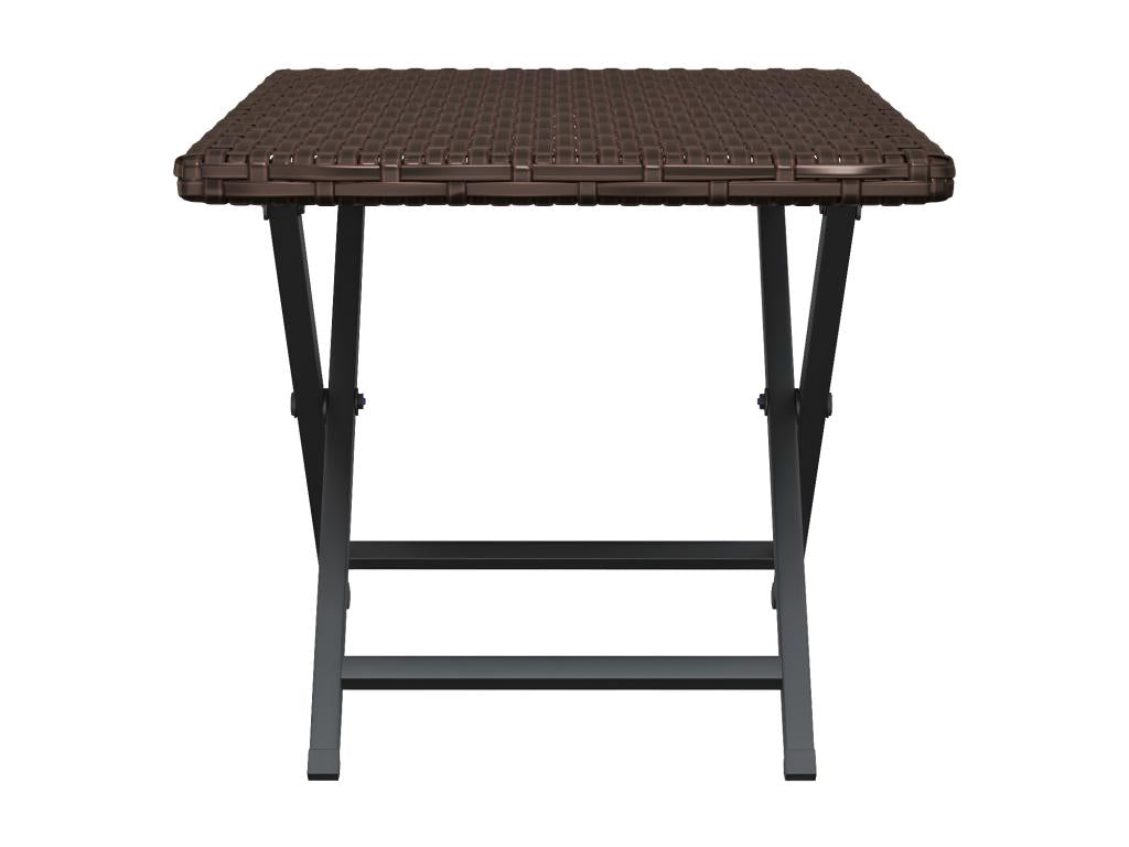 Brown Woven Resin Wicker Table, 45 x 35 x 32 cm