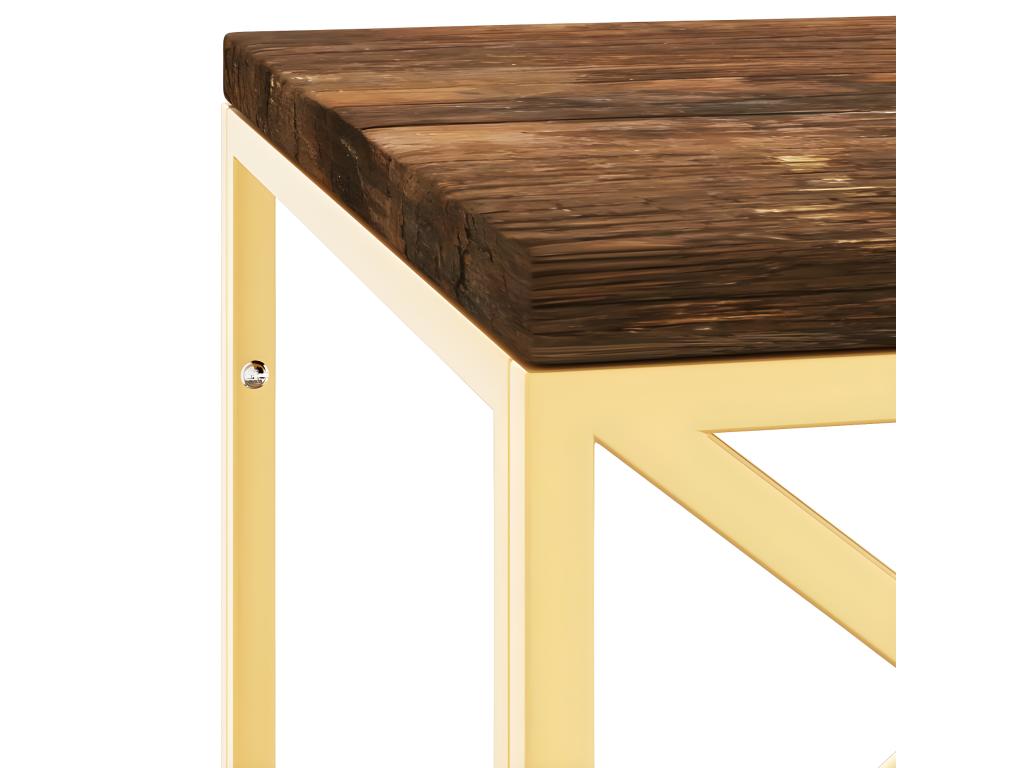 Gold Solid Wood Coffee Table