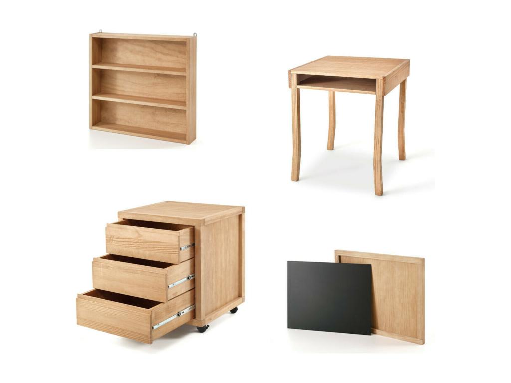 Natural Solid Wood Mattress, 70 x 120 cm