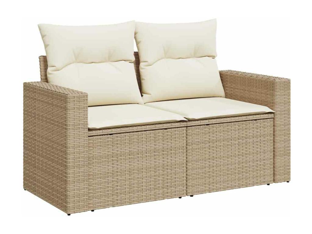 Beige Woven Resin Wicker Outdoor Furniture Set - dlz1766581916032
