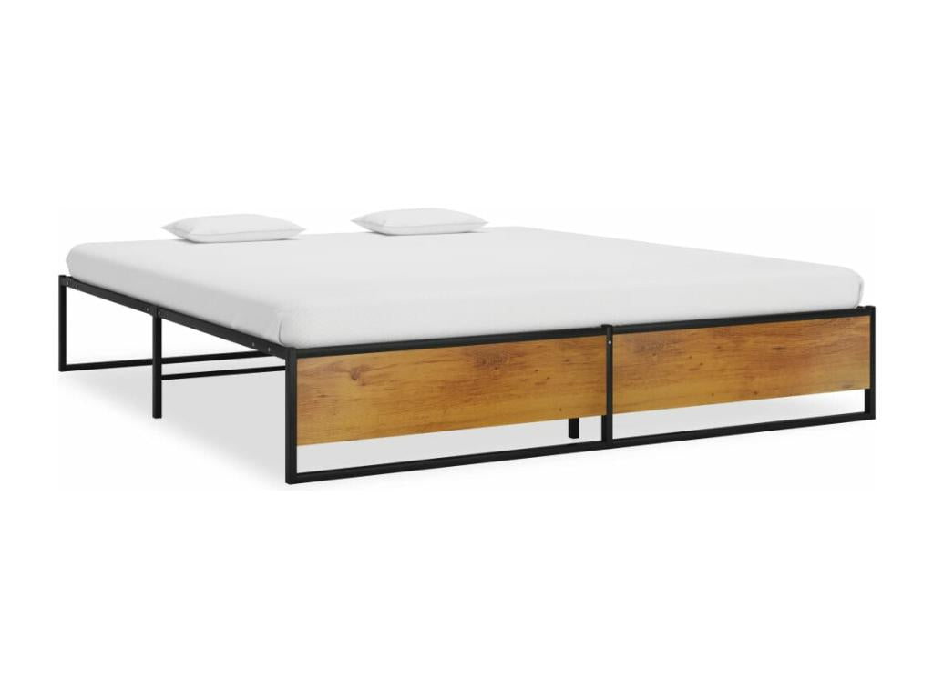 Black Metal Bed Frame, 160 x 200 cm