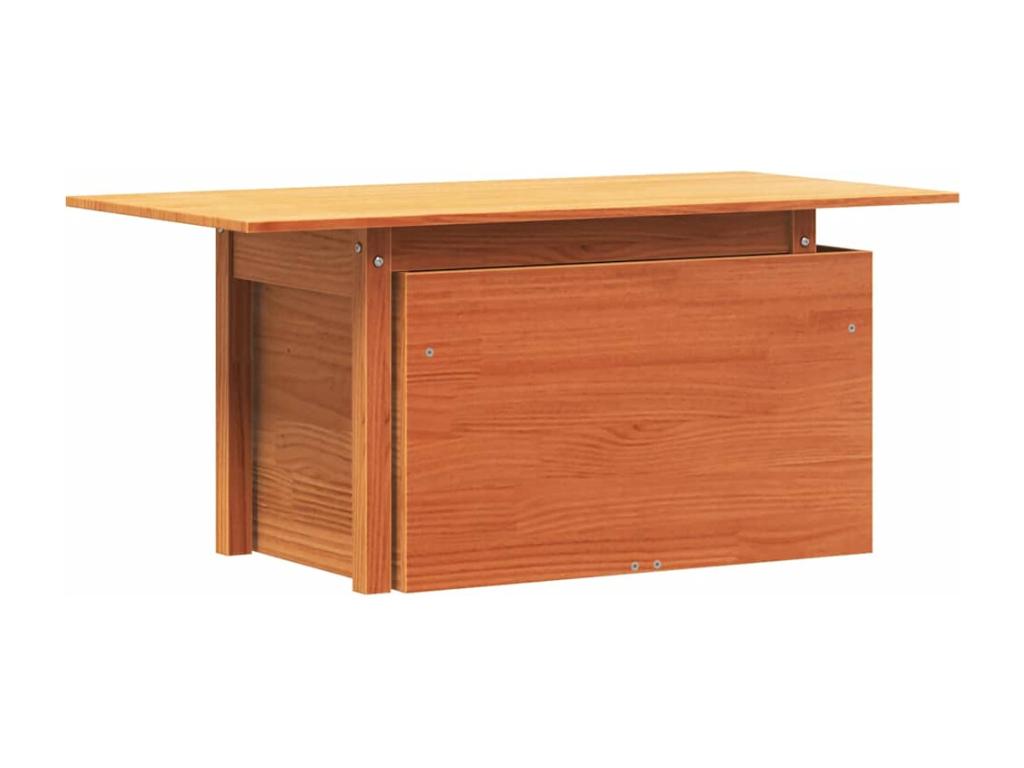 Brown Solid Wood Table, 100 x 50 x 75 cm