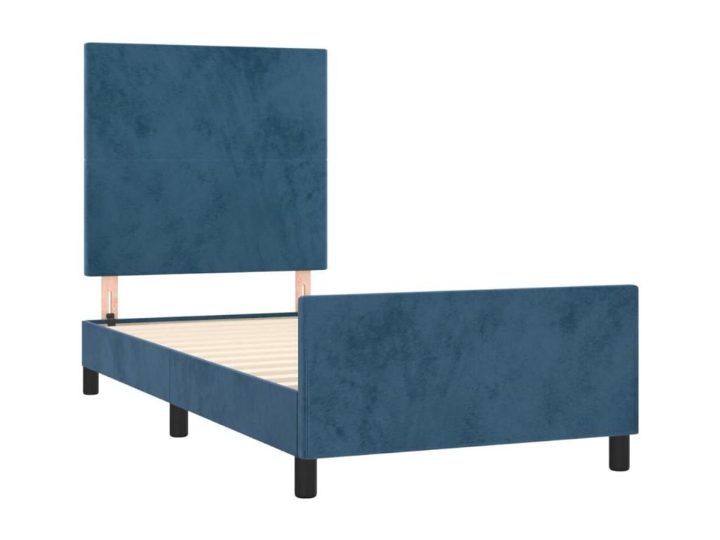 Blue Velvet Mattress, 90 x 200 cm