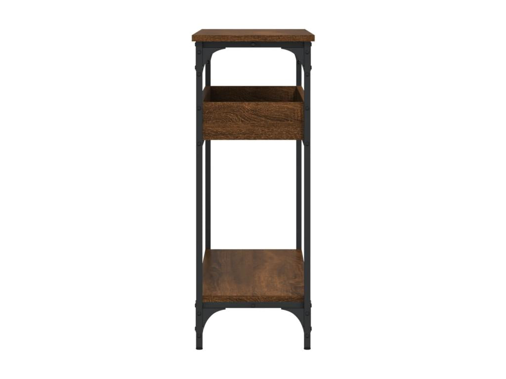 Brown Oak Wood Table, 100 x 29 x 75 cm