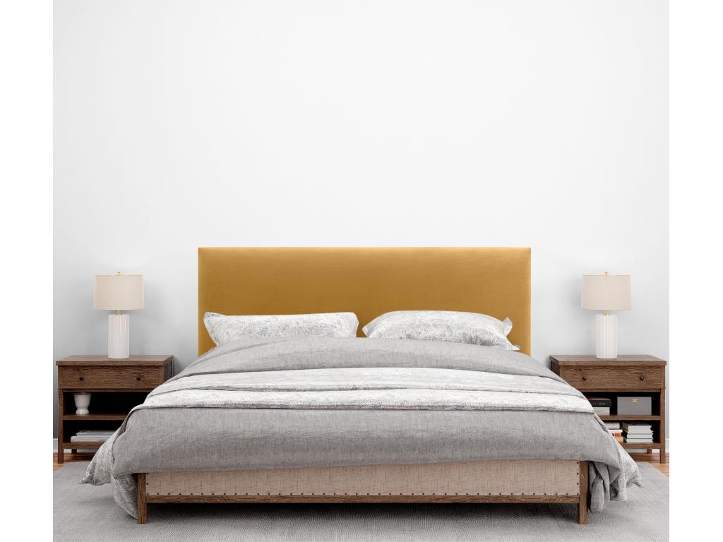 Yellow Velvet Bed, 150 x 115 cm