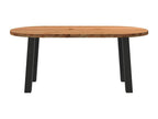Brown Oak Wood Dining Table - dlz1766582342259