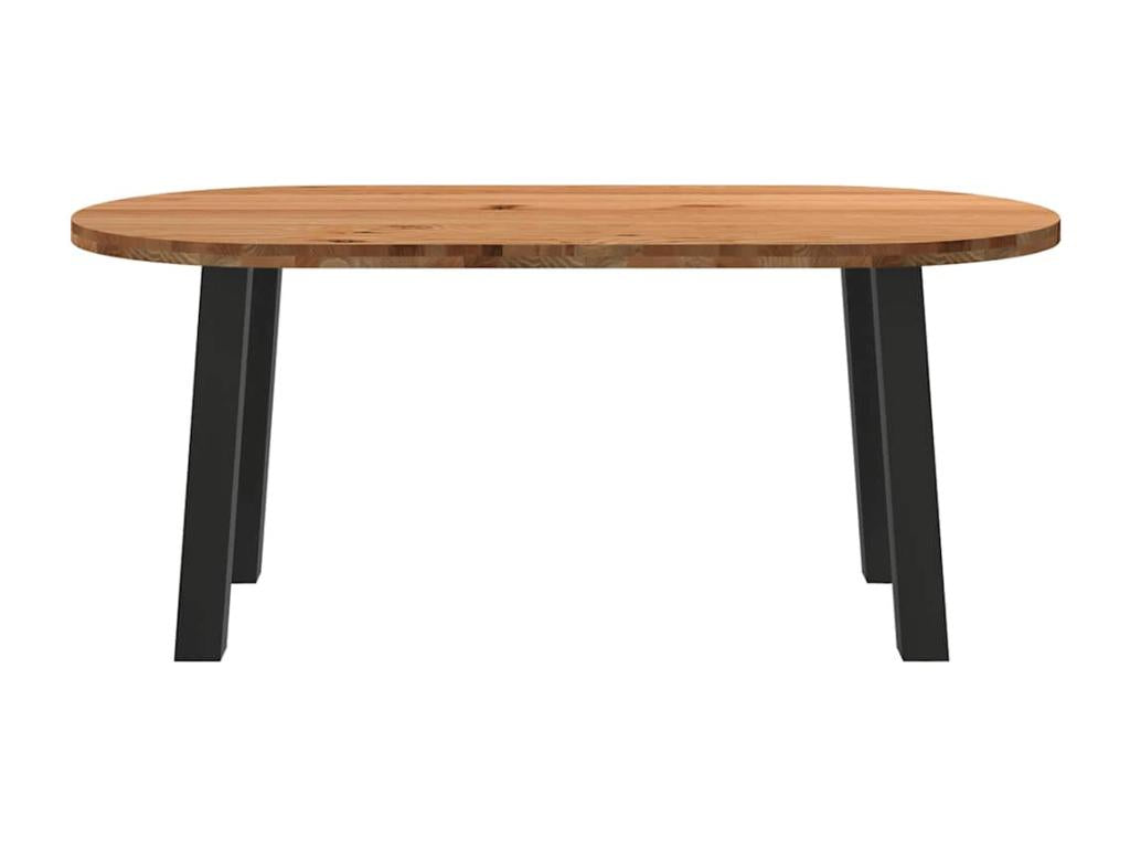 Brown Oak Wood Dining Table - dlz1766582342259