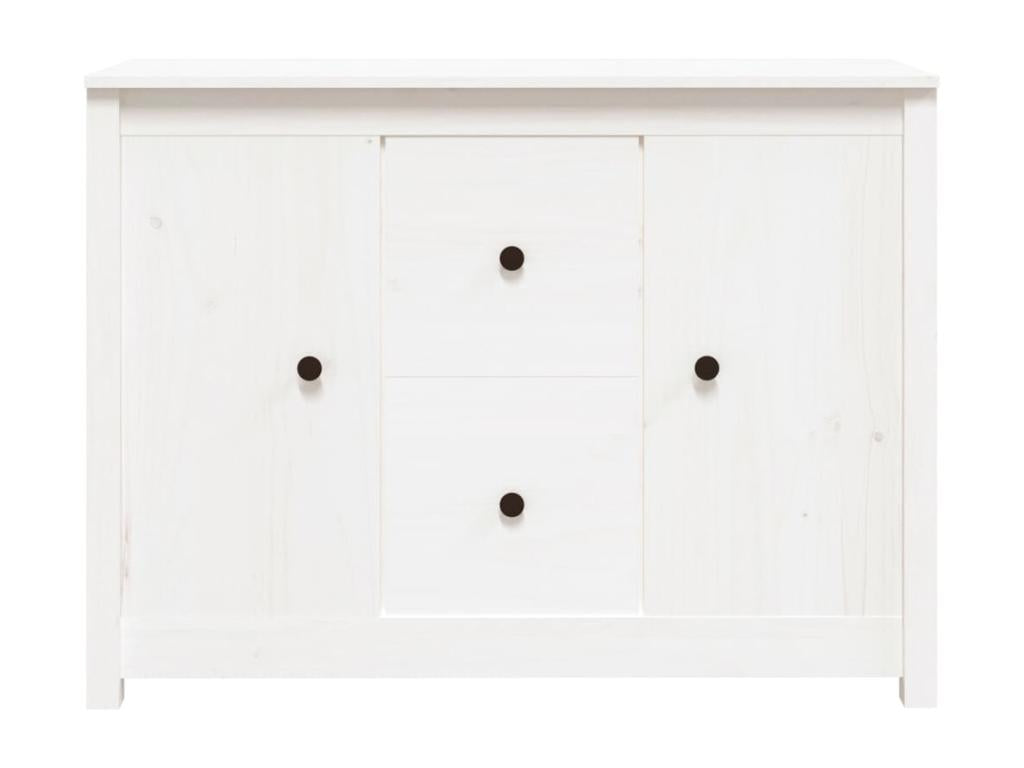 White Solid Wood Sideboard, 100 x 35 x 74 cm