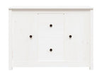 White Solid Wood Sideboard, 100 x 35 x 74 cm