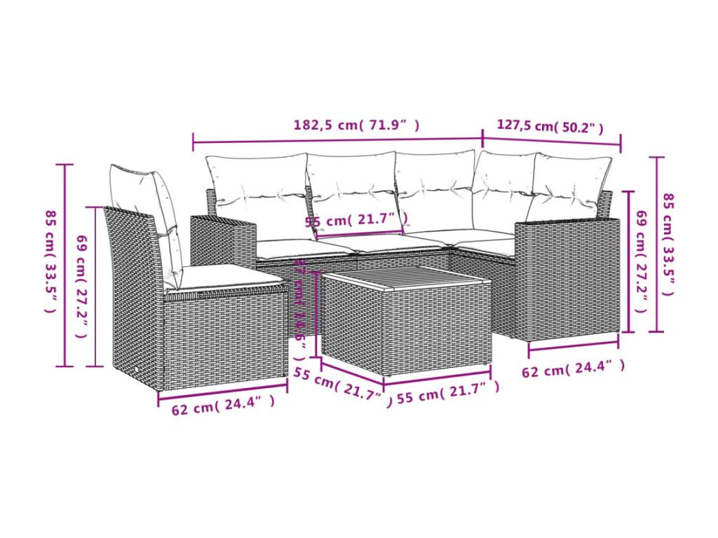 Black Woven Resin Wicker Outdoor Furniture Set - dlz1766582549290