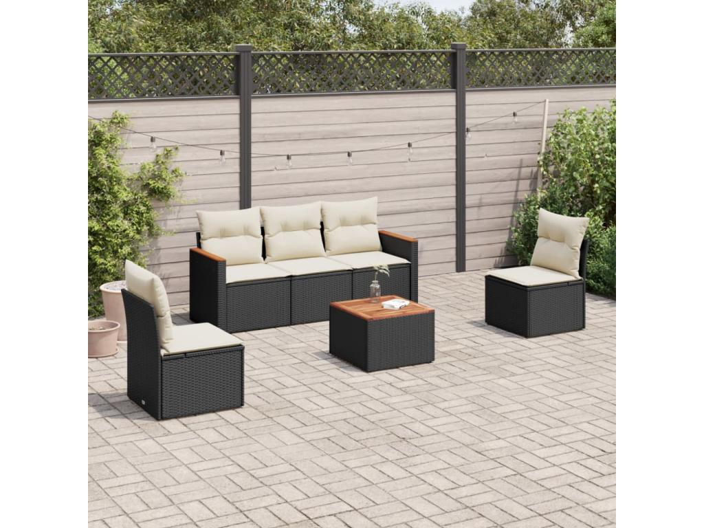 Black Woven Resin Wicker Outdoor Furniture Set - dlz1766582583700