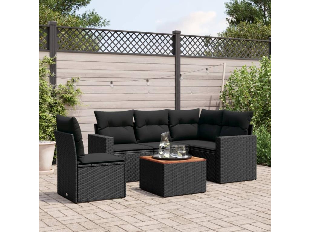 Black Woven Resin Wicker Outdoor Furniture Set - dlz1766582549290