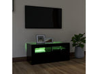Black TV Stand, 90 x 35 x 40 cm