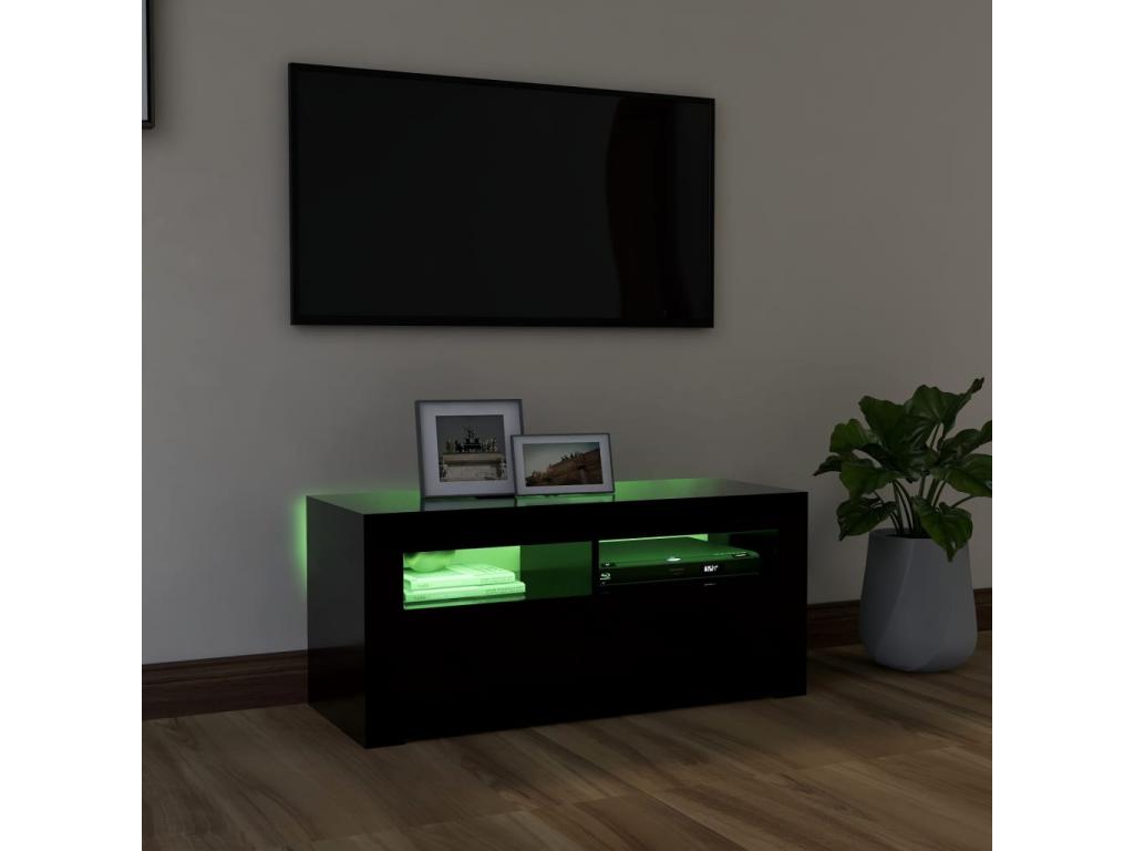 Black TV Stand, 90 x 35 x 40 cm