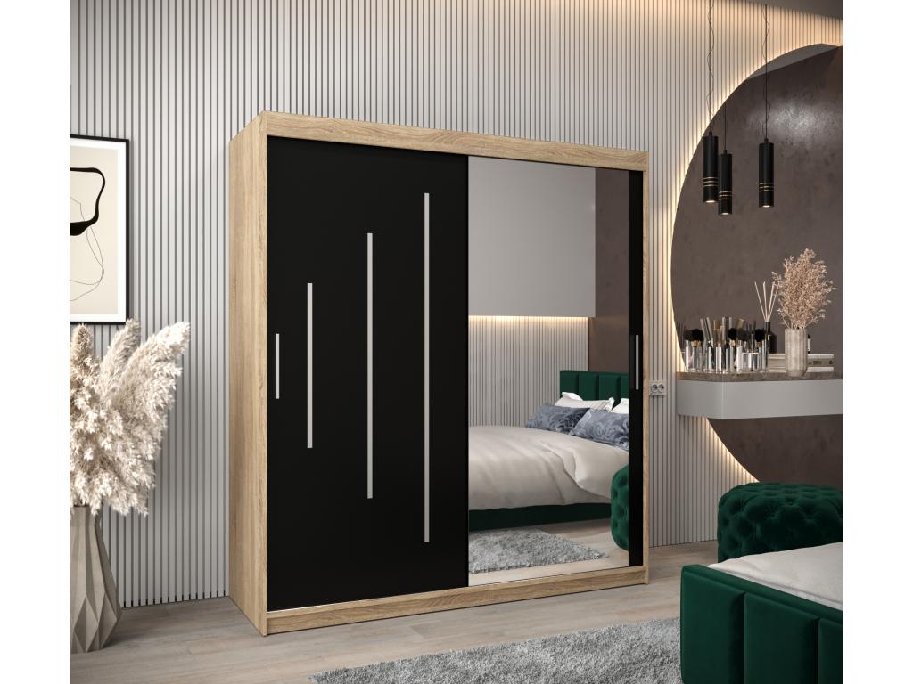 Black Wardrobe, 180 x 62 x 200 cm