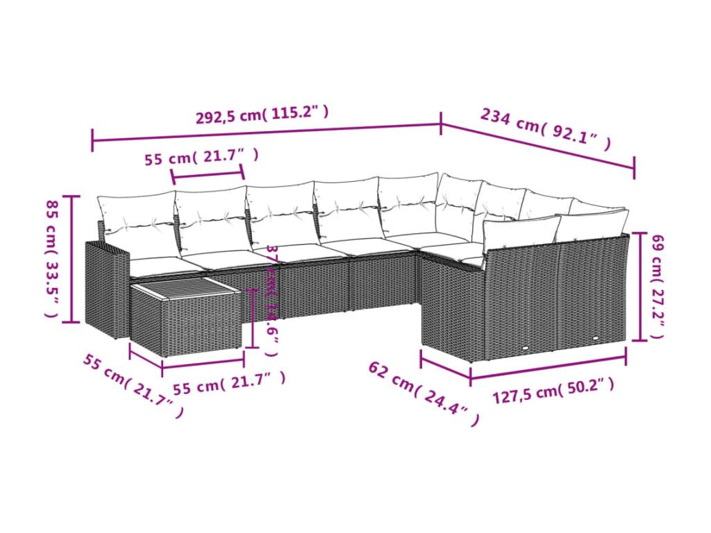 Black Woven Resin Wicker Outdoor Furniture Set - dlz1766582021598