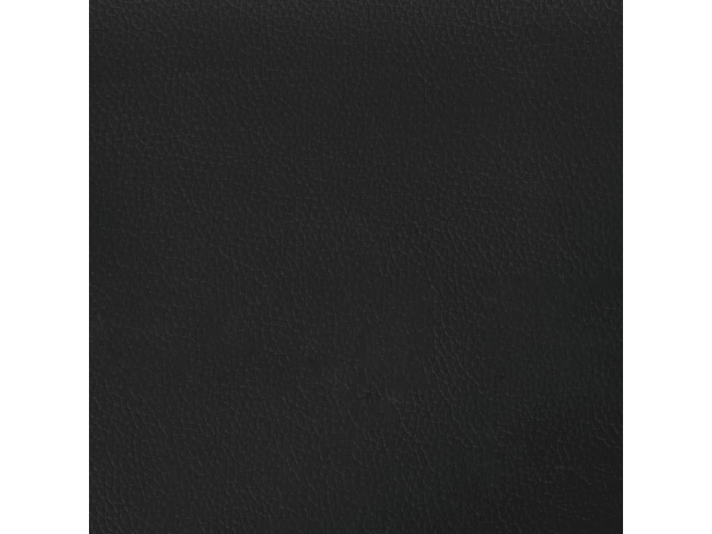 Black Faux Leather Bed