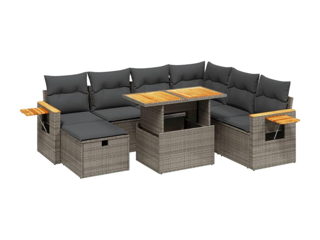 Gray Woven Resin Wicker Outdoor Furniture Set - dlz1766582240637