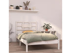 White Solid Wood Bed Frame, 90 x 200 cm