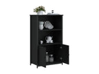 Black Engineered Wood Sideboard, 62 x 32 x 103.5 cm