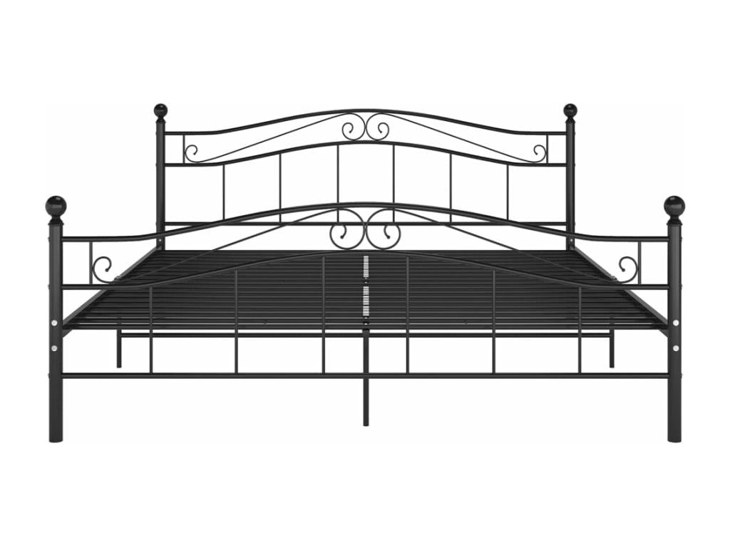 Black Metal Bed Frame, 140 x 200 cm