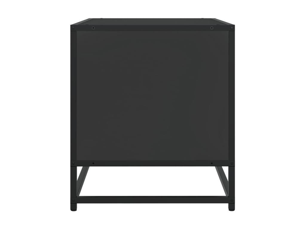 Black Engineered Wood TV Stand, 120.5 x 40 x 46 cm