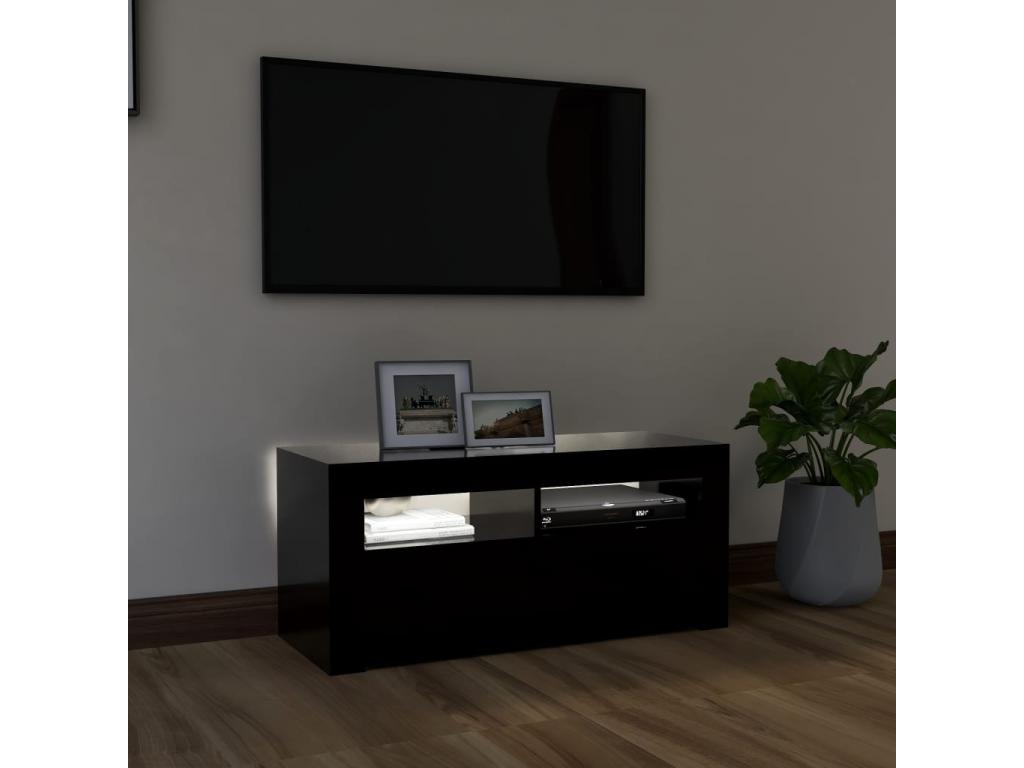 Black TV Stand, 90 x 35 x 40 cm