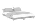 Gray Engineered Wood Bed Frame, 200 x 200 cm