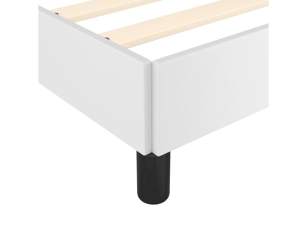 White Faux Leather Bed Frame, 90 x 190 cm