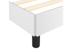 White Faux Leather Bed Frame, 90 x 190 cm