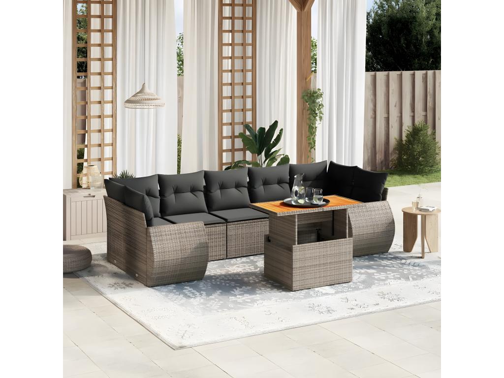 Gray Woven Resin Wicker Outdoor Furniture Set - dlz1766582507627
