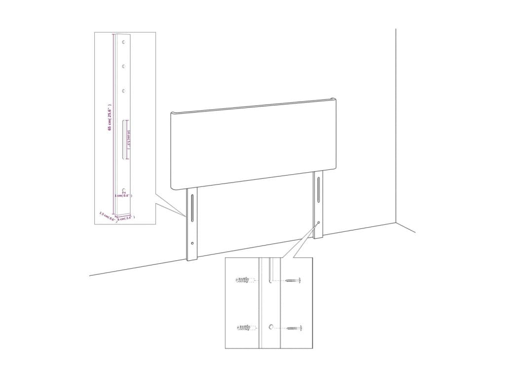 Gray Fabric Bed, 83 x 16 x 78 cm