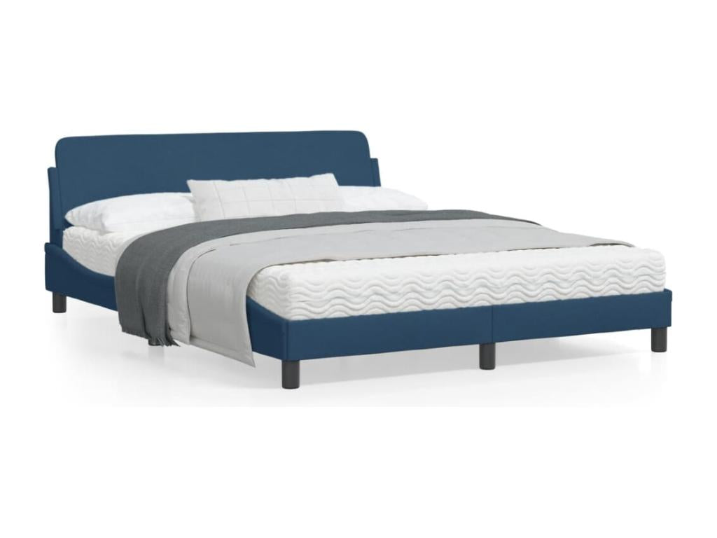 Blue Fabric Bed Frame, 160 x 200 cm
