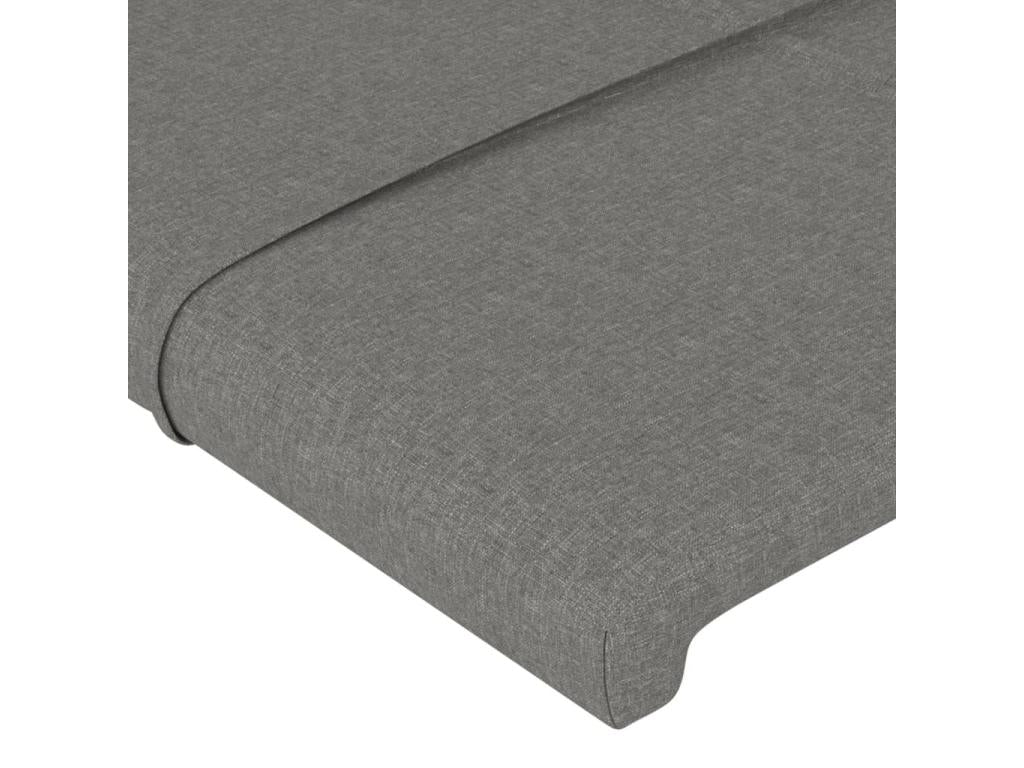 Gray Fabric Bed, 163 x 16 x 118 cm