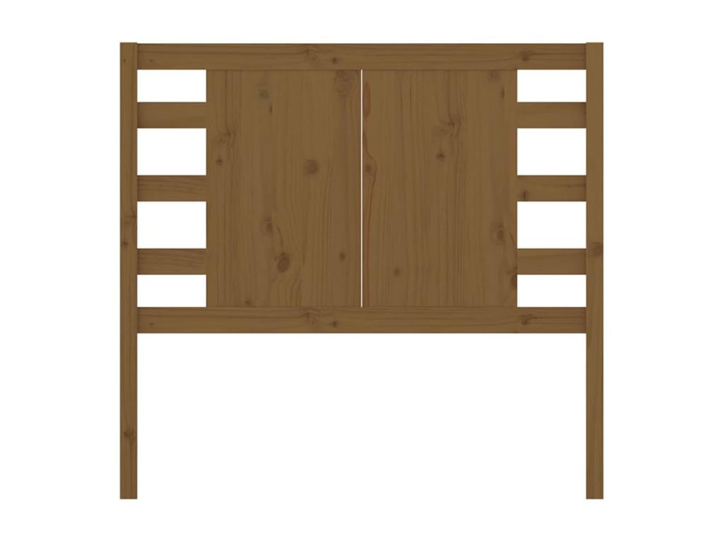 Brown Solid Wood Bed, 106 x 4 x 100 cm