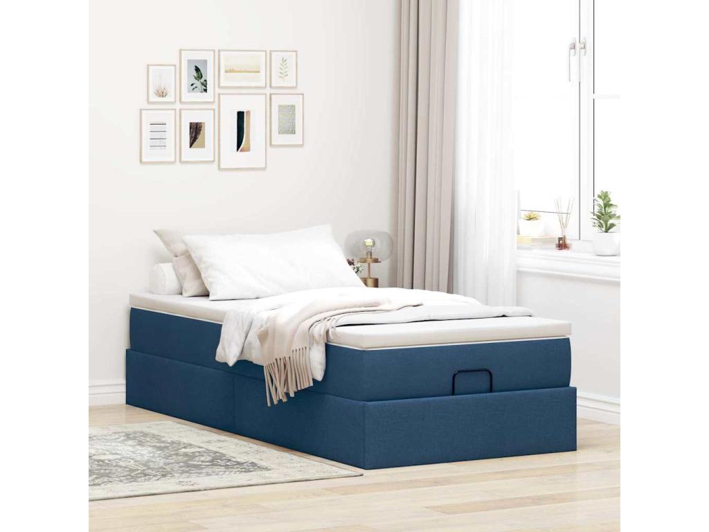Blue Fabric Mattress, 90 x 190 cm
