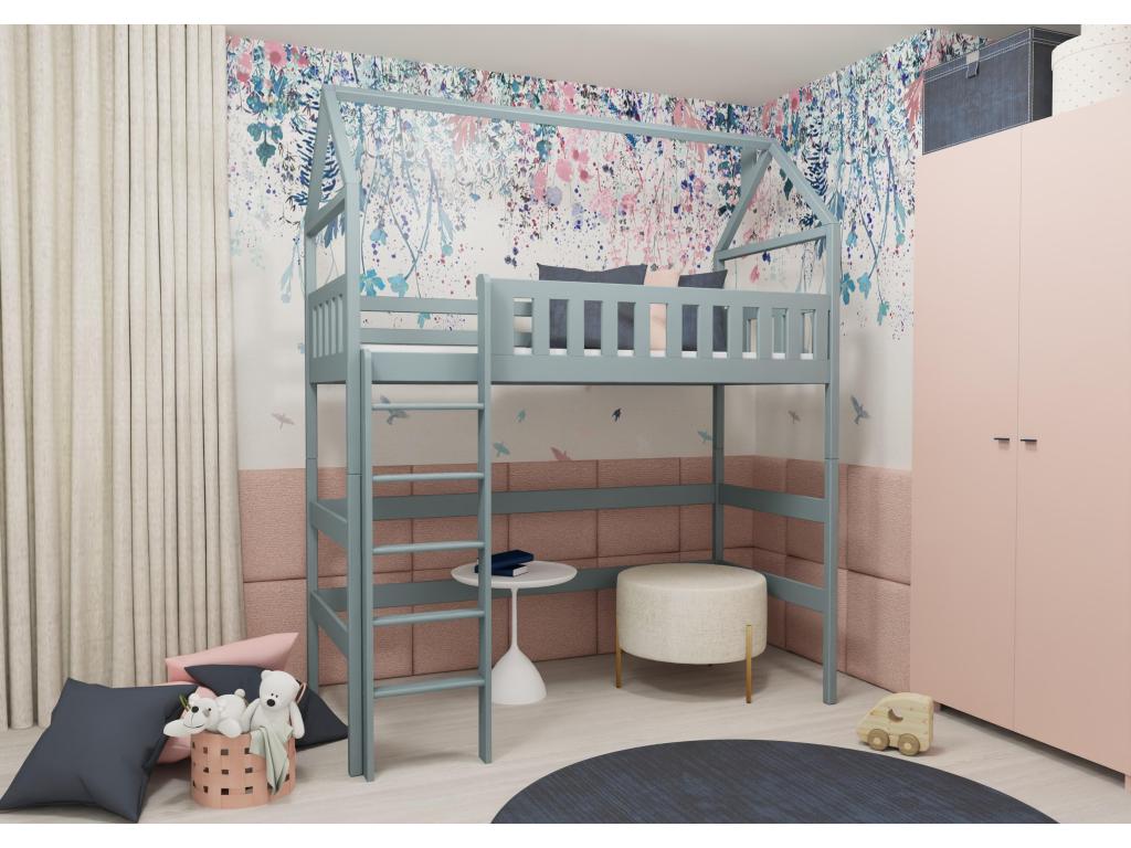 Gray Bed, 90 x 190 cm