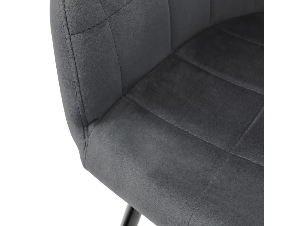Gray Velvet Chair - dlz1766582194986