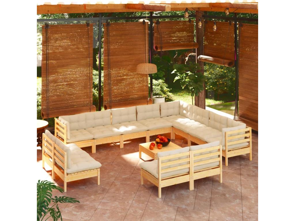Pine Wood Outdoor Furniture Set