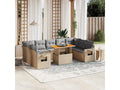 Beige Woven Resin Wicker Outdoor Furniture Set - dlz1766581958122