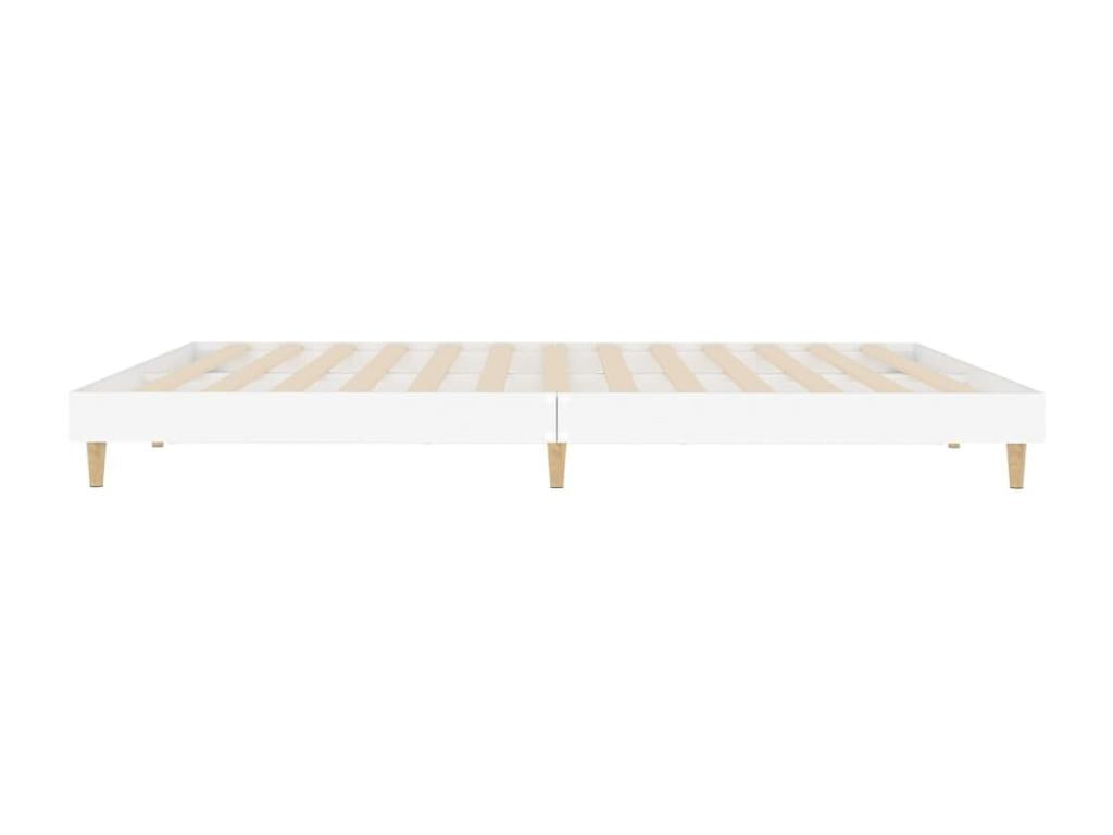 White Engineered Wood Bed Frame, 120 x 200 cm