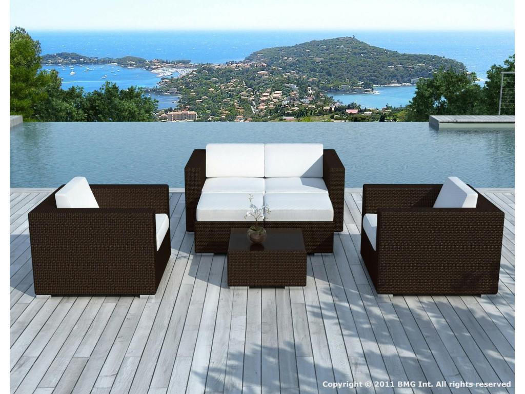 Brown Fabric Outdoor Furniture Set
