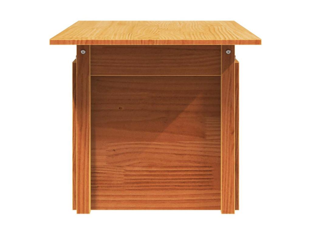 Brown Solid Wood Table, 100 x 50 x 75 cm