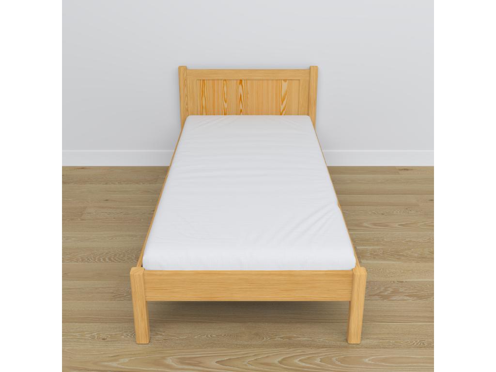 Natural Pine Wood Bed, 90 x 190 cm