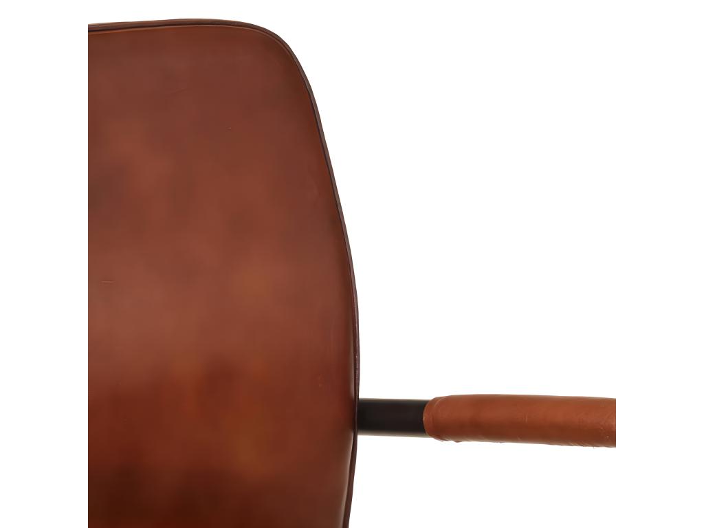 Brown Leather Accent Chair