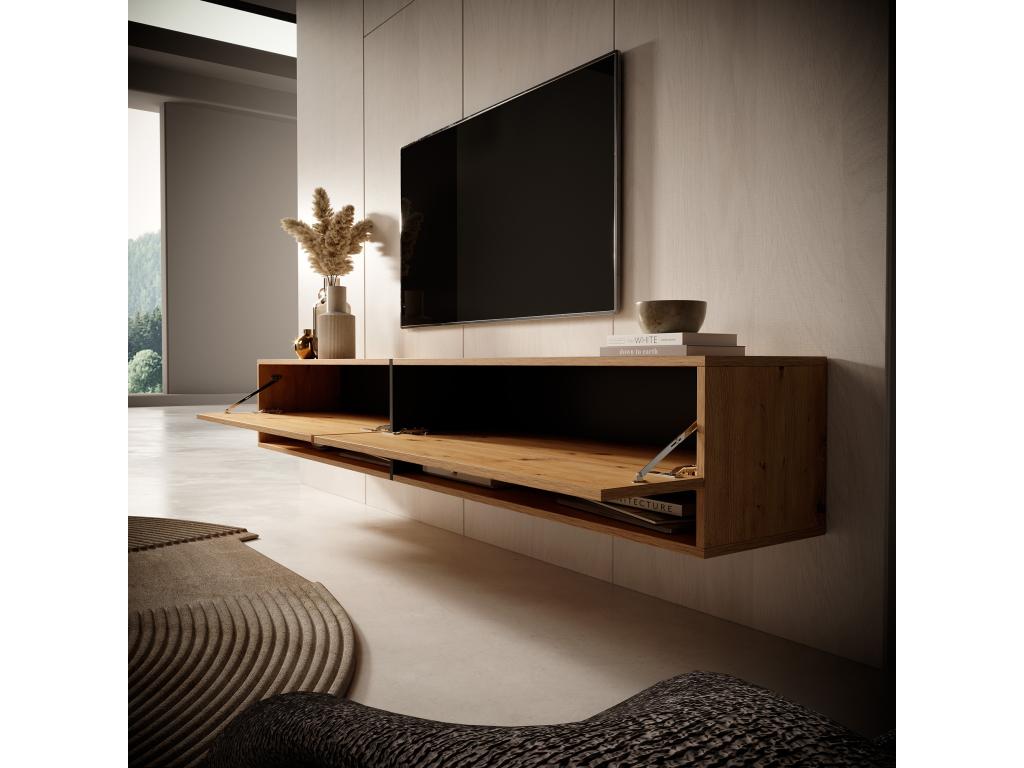 Brown Oak Wood TV Stand - dlz1766582560333