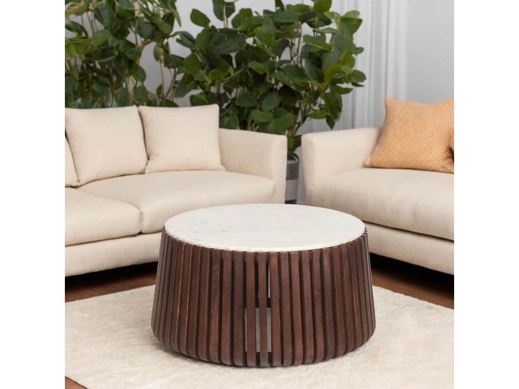 Brown Marble Coffee Table